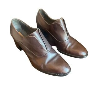 Reed Krakoff Brown Leather Block-Heel Slip-On Ankle Boot Women's